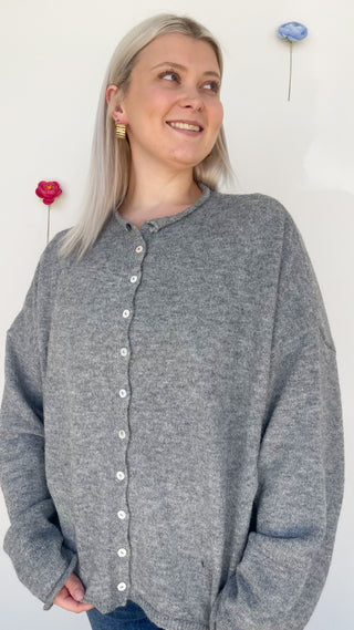 In The Works Cardigan in Heather Grey