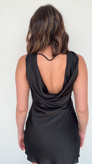 Flirt Alert Dress in Black