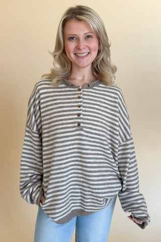 Henley Sweater Top