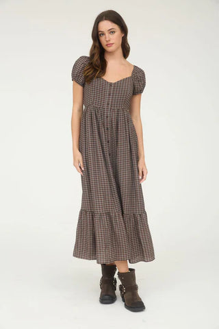Fall Plaid Maxi Dress