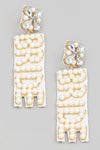 Pearl Bride Print Earrings