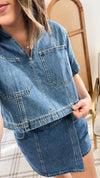 Miou Denim Top