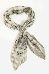 Pleated Paisley Pattern Scarf