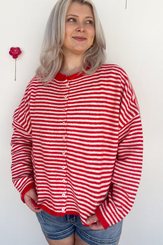 Piper Cardigan in Red
