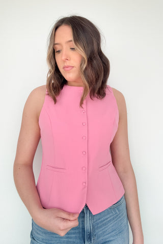 In-Vested Top in Pink