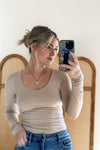 Silvia Top in Taupe