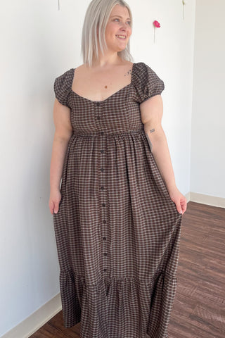 Fall Plaid Maxi Dress