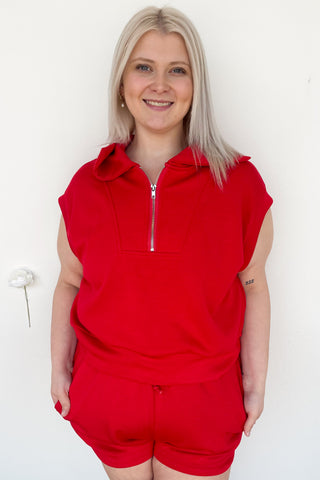 Run & Jump Top in Red
