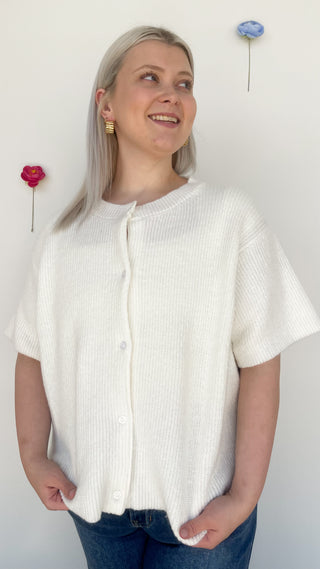 Antigua Sweater Top in Cream