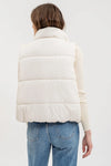 Zara Puffer Vest in Ivory