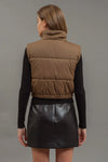 Keraa Puffer Vest in Brown