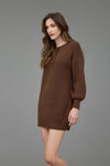 Eden Sweater Dress in Brown