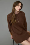 Eden Sweater Dress in Brown