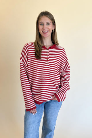 Henley Sweater Top