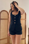 Vest Suit Romper