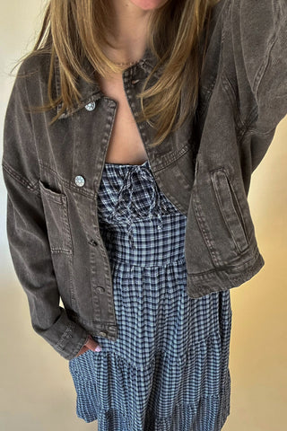 Melissa Jacket in Black-Brown