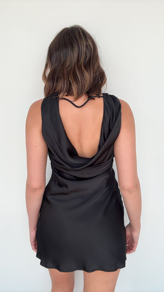 Flirt Alert Dress in Black
