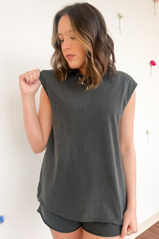 Calm My Mind Top in Black