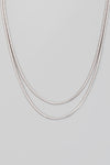 Layered Rope Chain Necklace in Silver