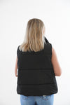 Zara Puffer Vest in Black