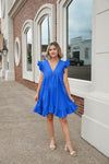 jayla dress in royal blue