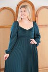 Emma Dress In Hunter Green