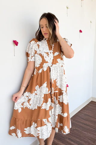 Valerie Floral Midi Dress