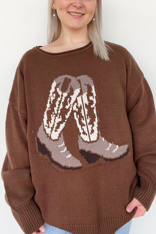 Western Boots Sweater