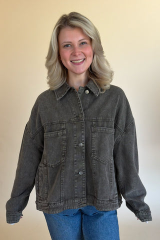 Melissa Jacket in Black-Brown