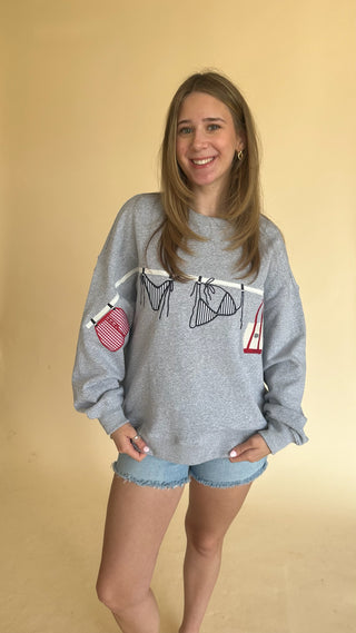 On The Line Sweatshirt in Grey