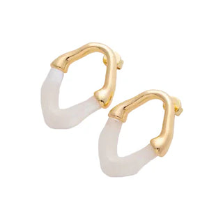Two-Tone Resin Earrings