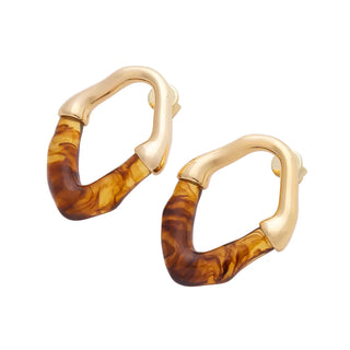 Two-Tone Resin Earrings