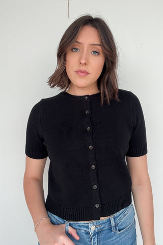 Karen Sweater Top in Black
