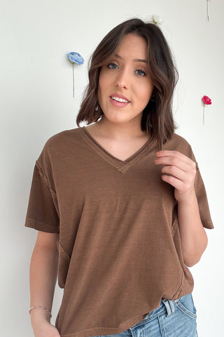 Joey Top in Brown