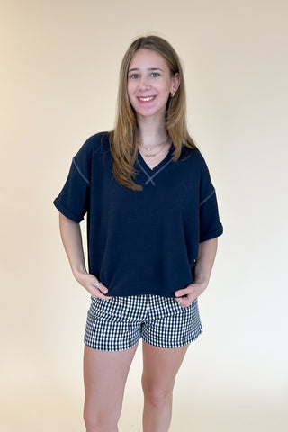 Alva Top in Navy rt