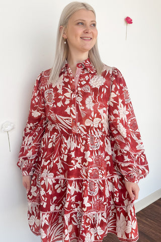 Anilu Dress in Rust