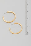 Metallic Open Hoop Earrings