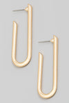 Thin Oval Hoop Earrings