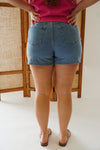 Medium Wash Mom Shorts