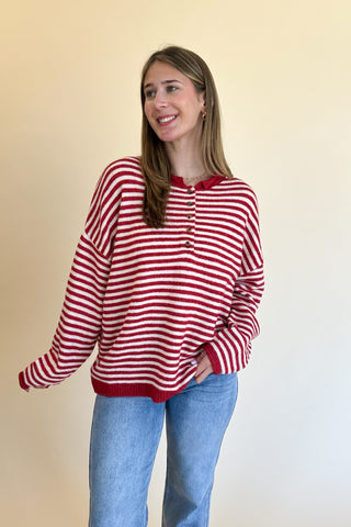 Henley Sweater Top