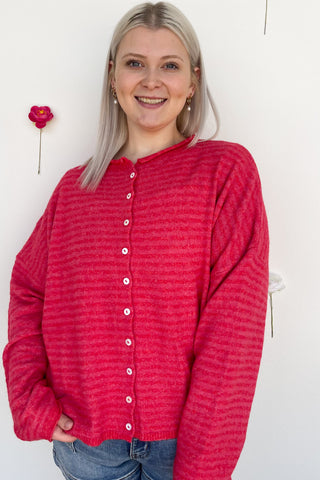 Piper Cardigan in Cherry Red