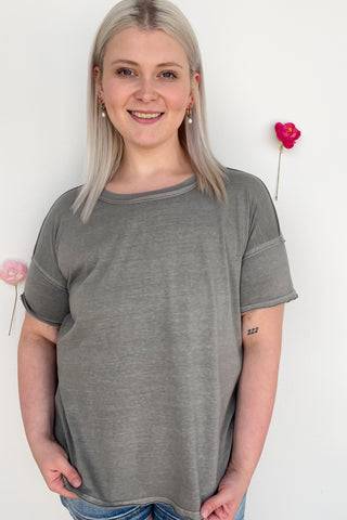 Roxy Top In Grey