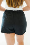 Black Denim Shorts +