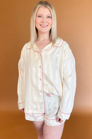 Pretty in Cream Pajama Set +