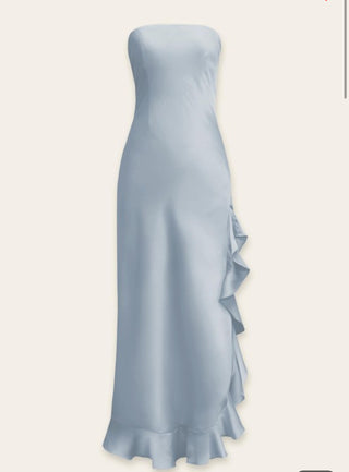 Going Out Strapless Dress in Blue