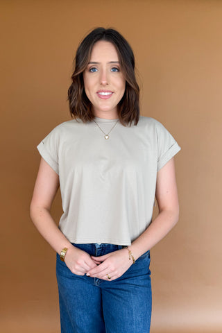 Miou Tee in Stone