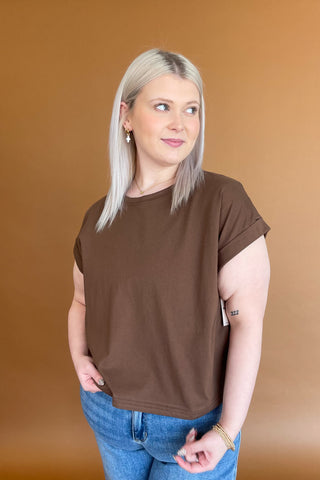 Miou Tee in Brown