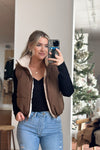 Aspen Reversible Vest in Cocoa NWA