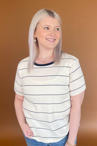 Sammie Tee in Navy Stripe