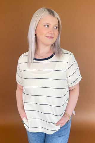 Sammie Tee in Navy Stripe